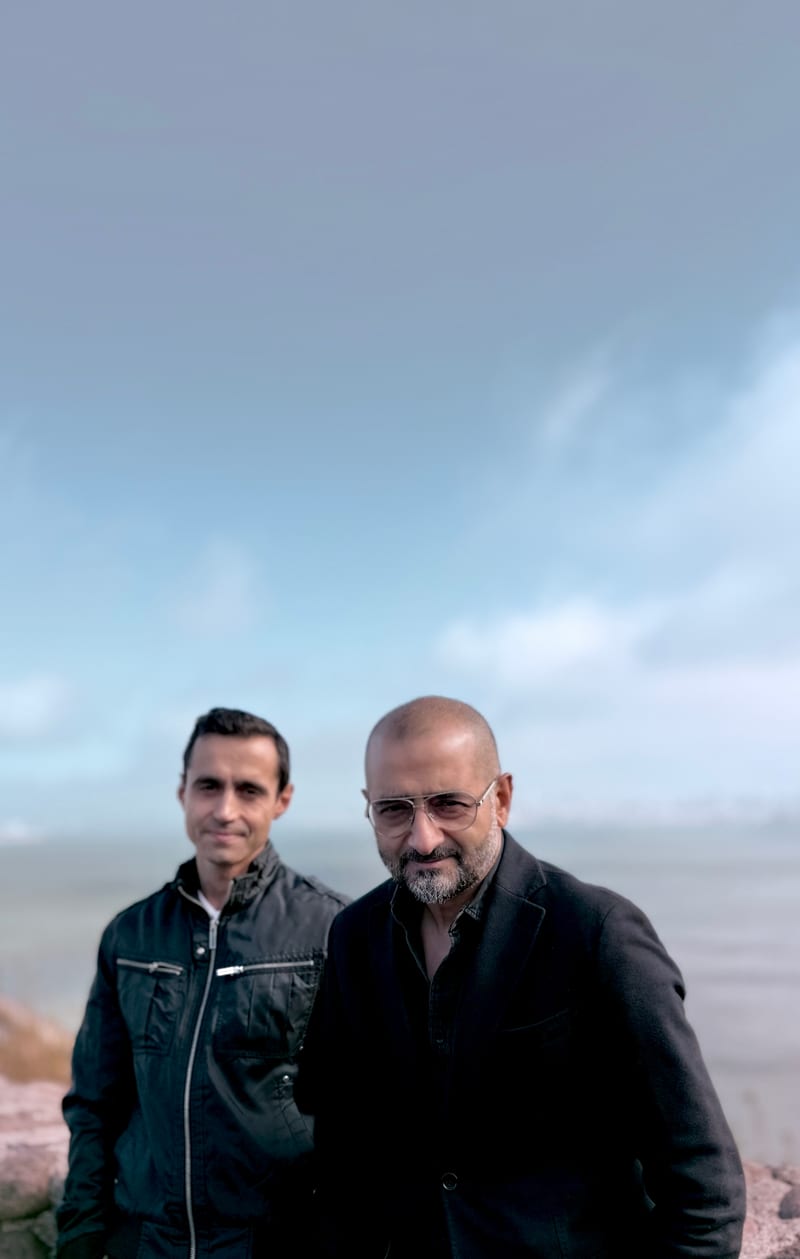 Hristo Vitchev and Jivko Petrov by the ocean
